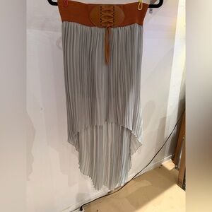 High low belted skirt